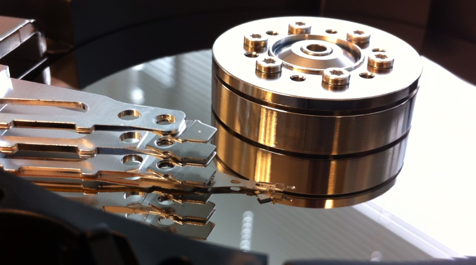 hard drive closeup