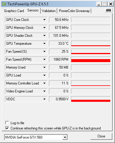 gtx560 2048mb beast gpuz idle