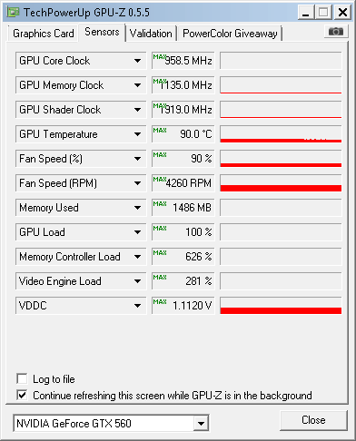 gtx560 2048mb beast gpuz load crysis oc
