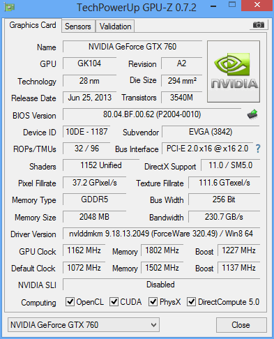 gtx 760 sc acx gpuz oc