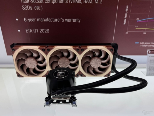 Noctua shows its upcoming AIO CPU liquid cooler at Computex 2025